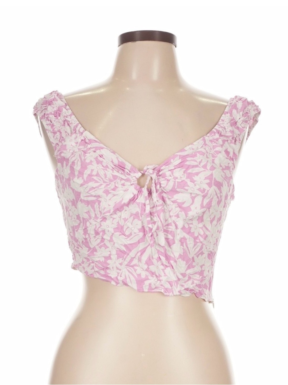 Primark Floral Tie-Front Crop Top